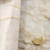 Dainty Half Moon Brass Necklace by Moon Arrow