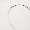 Long Double Manta Necklace Silver/Black