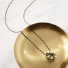 Long Relaxed Cube Necklace Matte Black