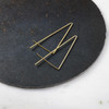 Svelte Gold Triangular Hoop Earrings