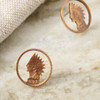 Stacey Lee Webber Copper Penny Circled Stud Earrings by Stacey Lee Webber