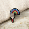 Rainbow Paintbrush Metal Thread Pin