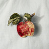 Embroidered and Beaded Apple Pin