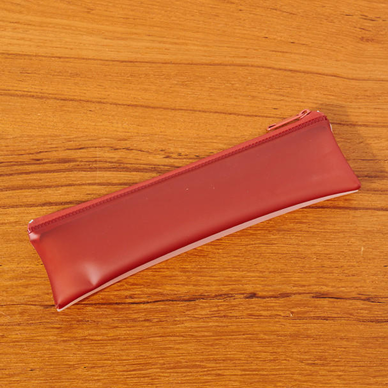 Midori Clear Soft Pen Case - Red