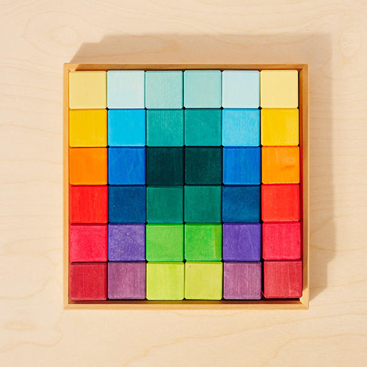 Rainbow Mosaic Square Colored Blocks