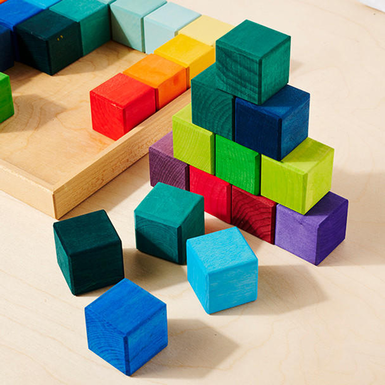 Rainbow Mosaic Square Colored Blocks