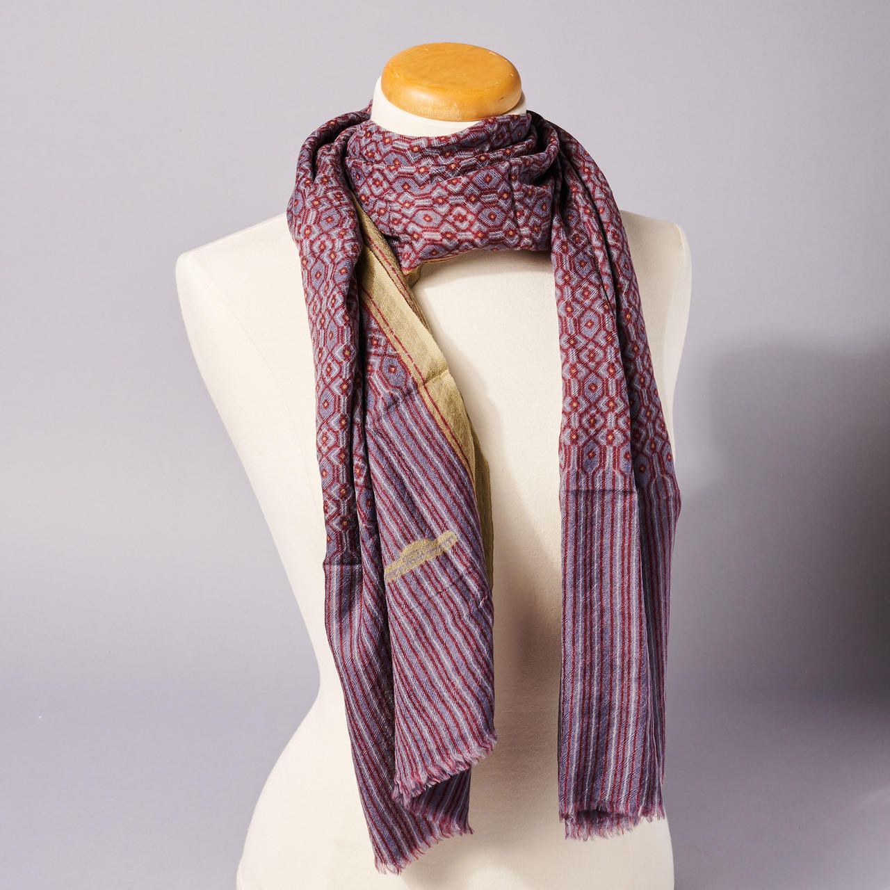 Moismont Grey Stone Silk & Wool Scarf