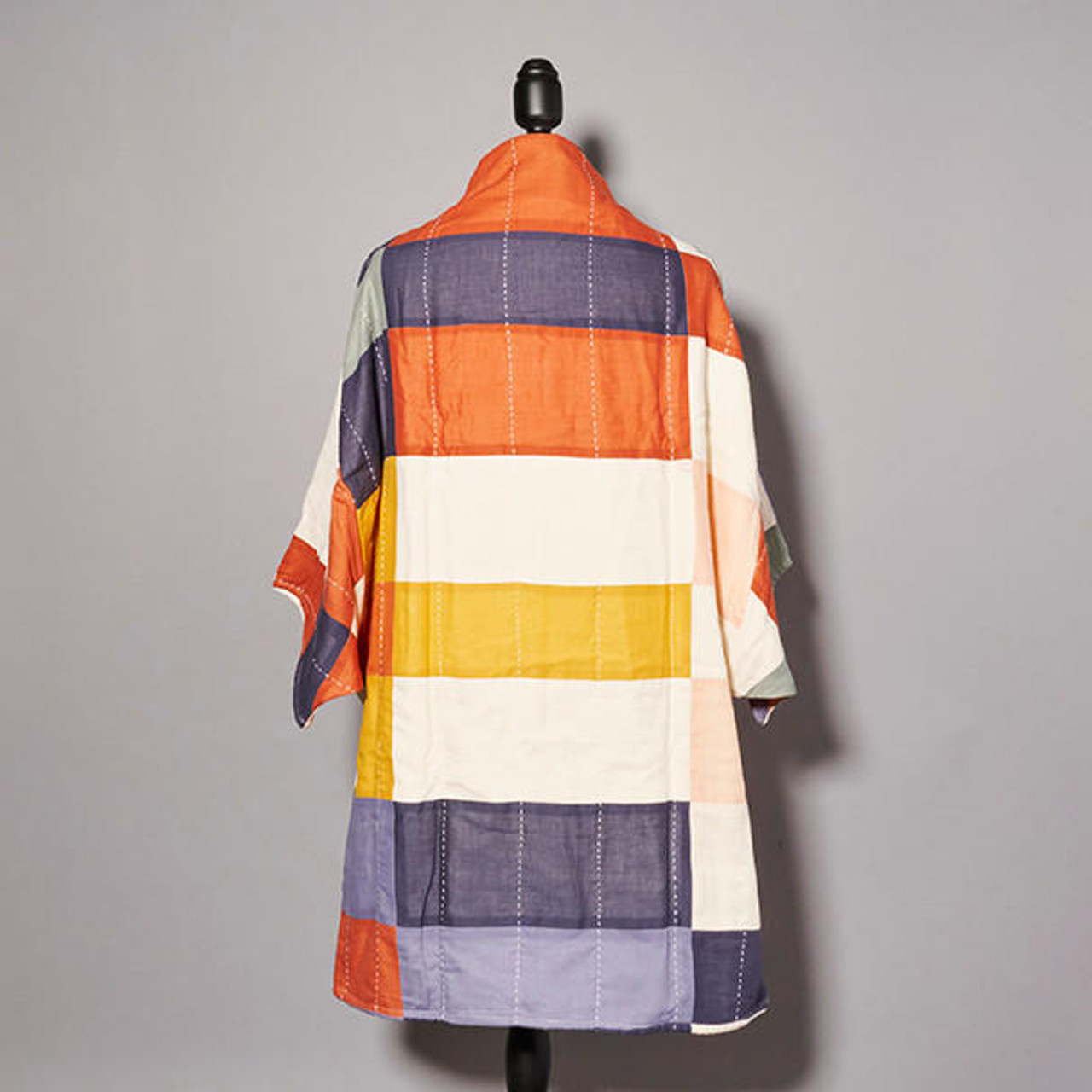 Multi Check Quilted Cocoon Jacket - Philadelphia Museum Of Art