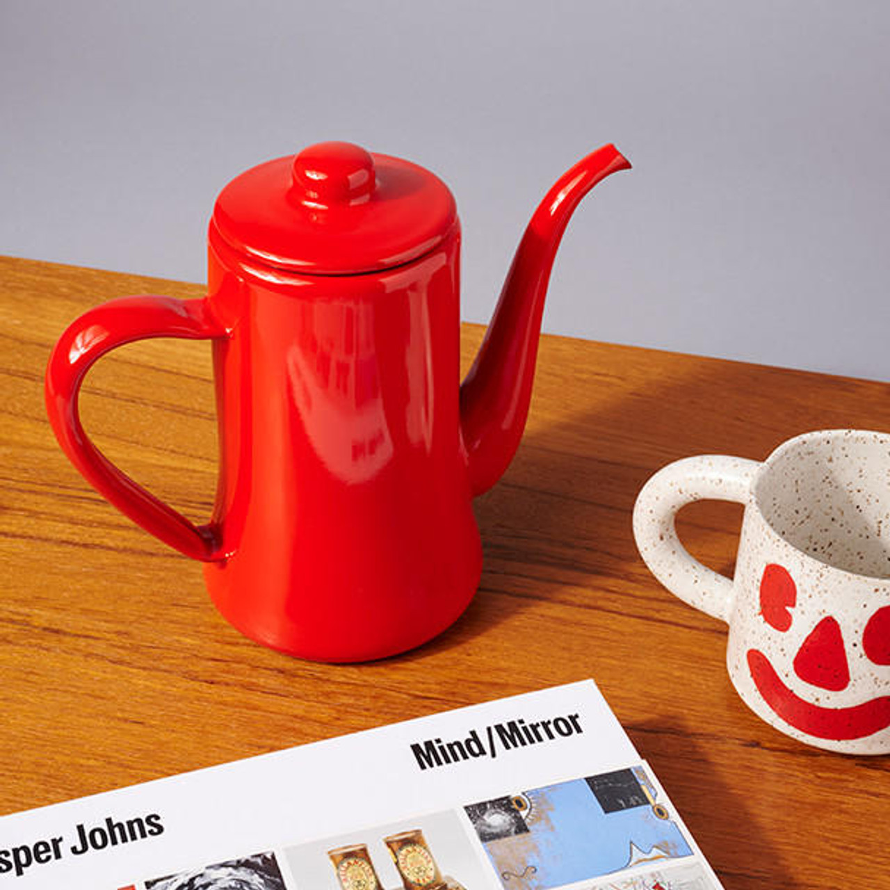 Tsuki Usagi Jirushi Enamelware Slim Mug from Abode New York