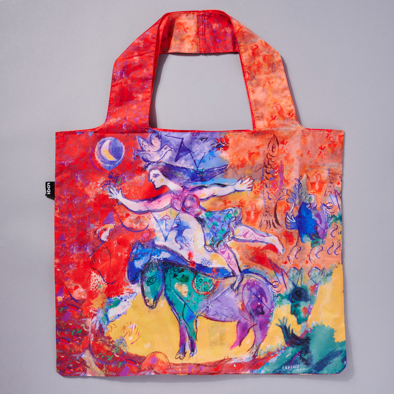 Artistic Hand-Painted Red Bag for a Unique Look Painting by