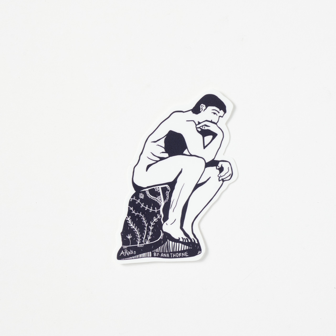 Rodin Thinker Sticker by Ana Thorne - Philadelphia Museum of Art Store