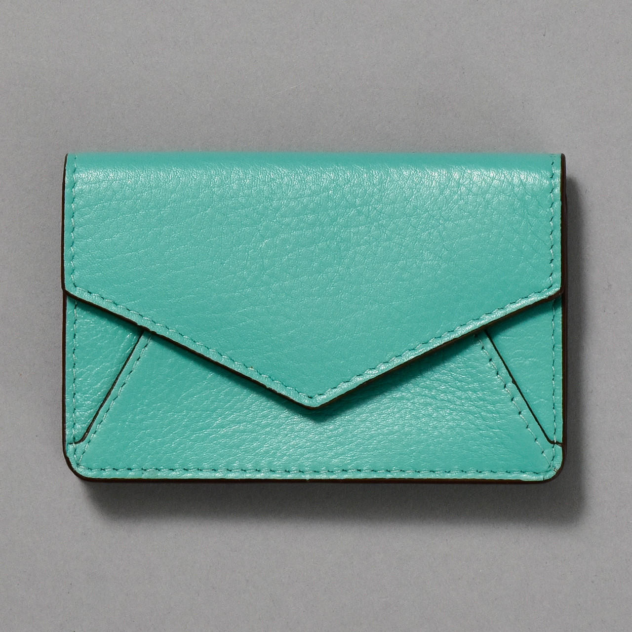 Leather Mini Envelope Wallet Business Card Holder Credit 