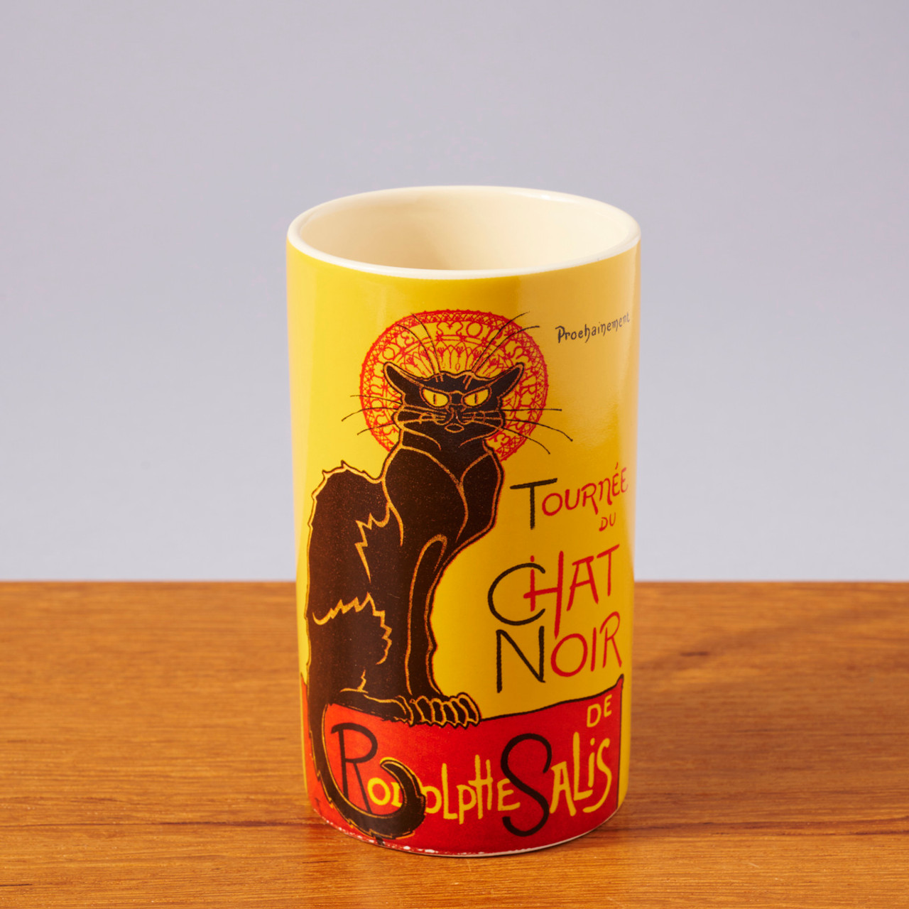 Steinlen: Le Chat Noir Porcelain Mug - Philadelphia Museum Of Art
