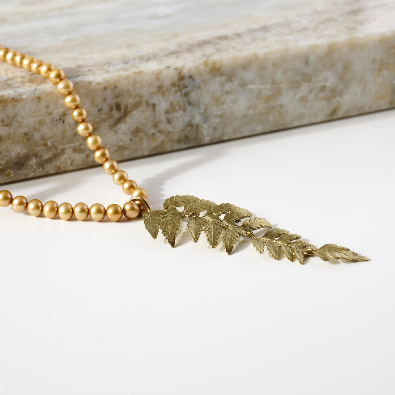 Fern Pendant on Pearl Chain - Philadelphia Museum of Art Store