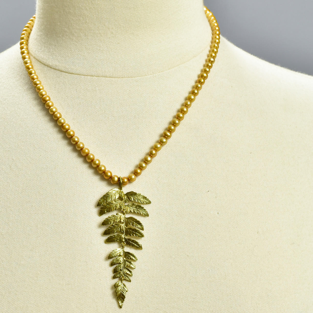 Fern Pendant on Pearl Chain - Philadelphia Museum of Art Store