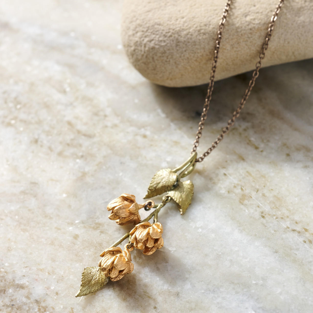 Hops Blossom Pendant Necklace