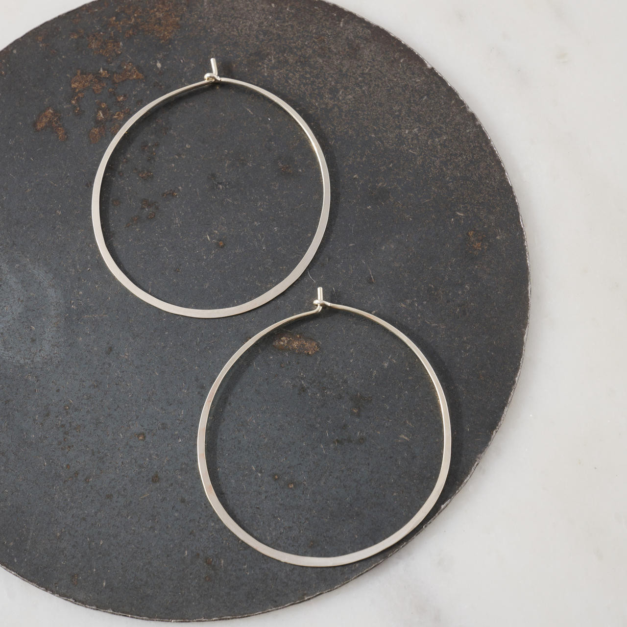 Silver Jewelry Set Hoops and Loops Dangling Hoop Earrings Earrings