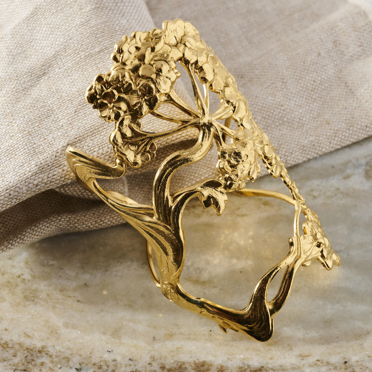 Vintage Gold BC.Lind 14K GE Clear Crystal Floral Leaves Bracelet Wedding  A285 | eBay