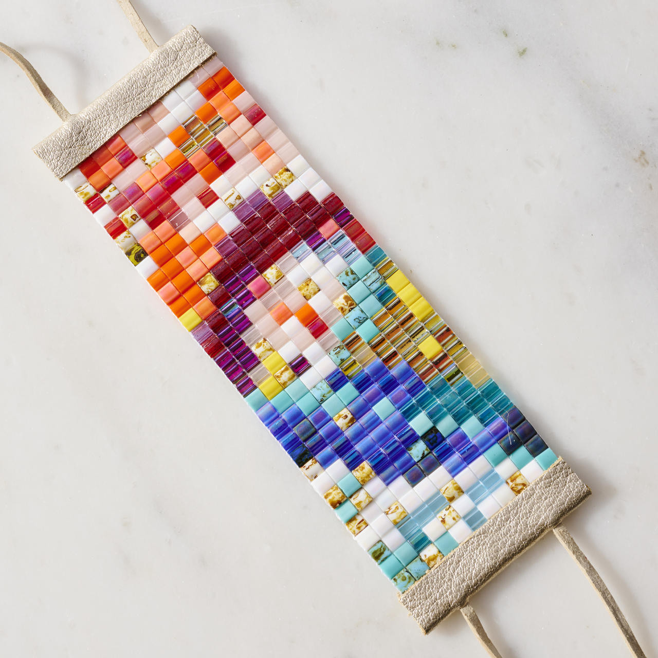 Woven Glass Bead Bracelet by Loominous Design - Philadelphia