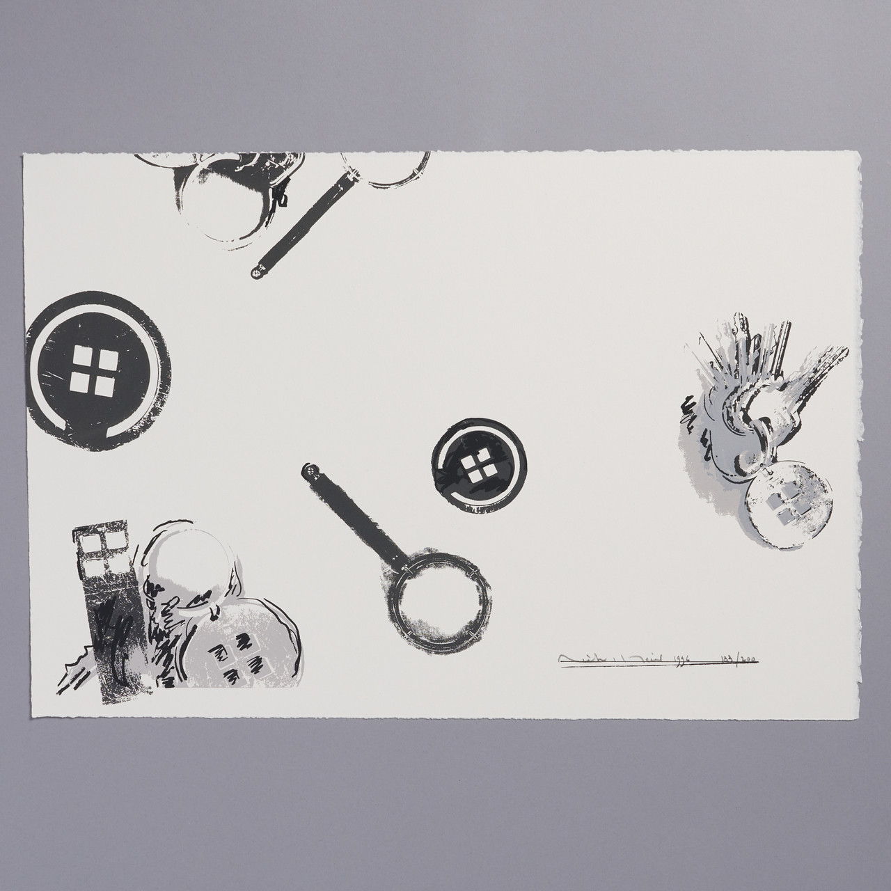 Richard Meier Objects Signed Print, 1996 - Philadelphia Museum of