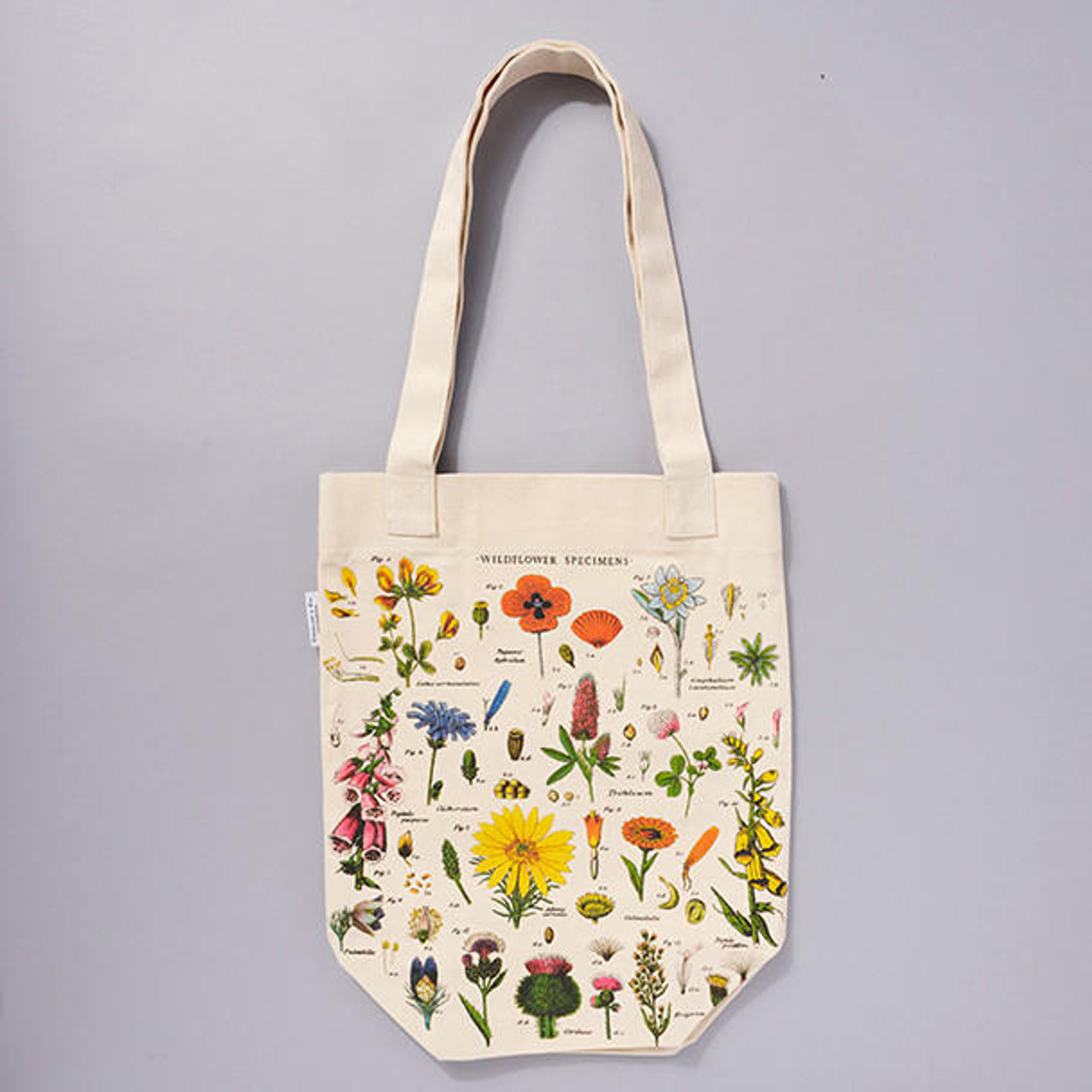 Flower Tote Bag - Wildflower, Floral, Canvas Tote Bag with Zipper