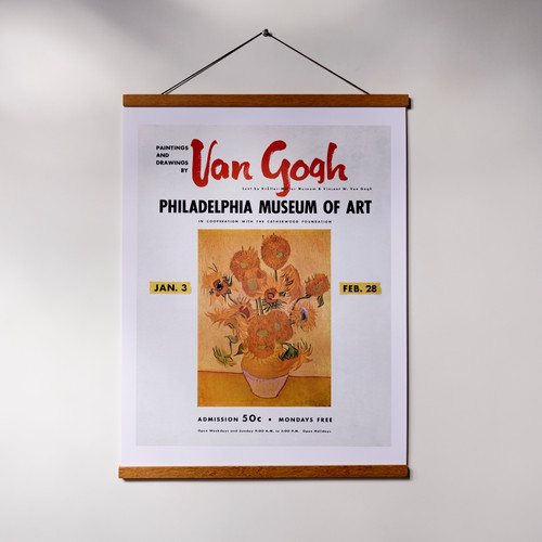 PMA Exhibition poster: Paintings and Drawings by van Gogh, 1954 18" x 24" Archival Poster