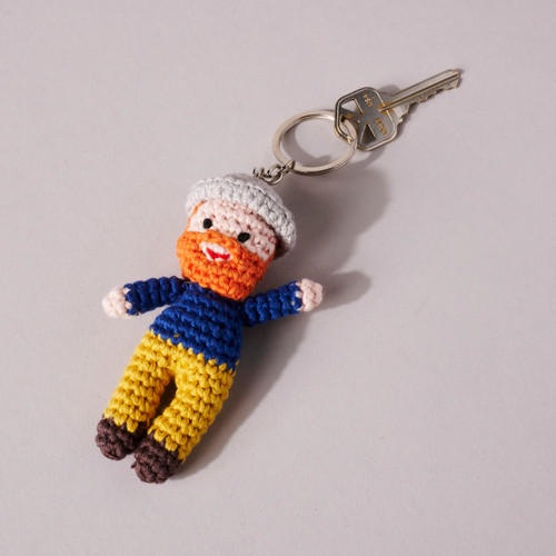 Van Gogh Crocheted Keyring/Bag Charm