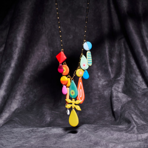 Floral Drop Necklace by Delaney & Blu