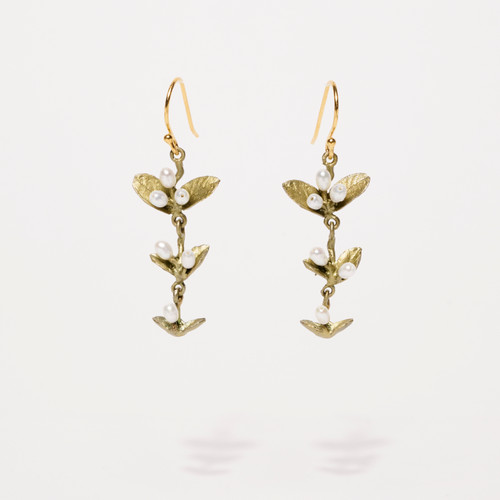 Bronze Spring Vine Dangle Earrings