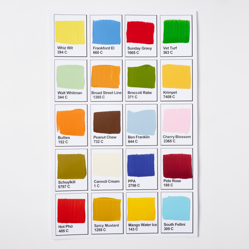 Palette of Philadelphia Hand Painted Print by South Fellini