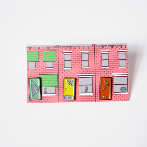 South Philly Door Enamel Pin Set by South Fellini