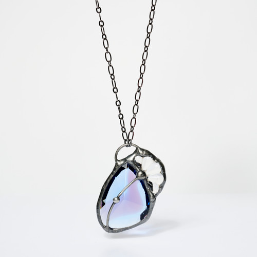 Deep Purple Artisan Glass Necklace by Lulu and Glass