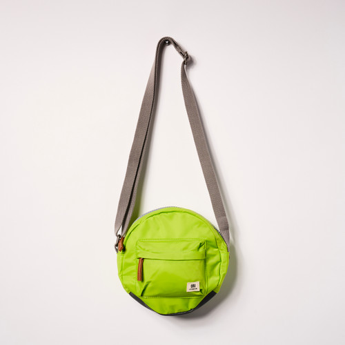 Lime Paddington Round Nylon Crossbody Bag