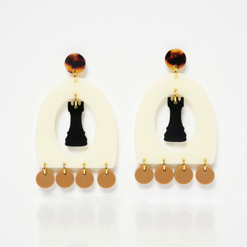 Rook Chess Earrings by NoShade
