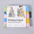 Multi Landscape Convertible Backpack Tote by Notabag folded square in manufacturers packaging sleeve