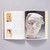 An interior spread of Rodin (Basic Art Series). The left page shows two photographs of a woman: one with her standing next to a sculpture and the other a portrait. The right page shows a sculpture of a head.