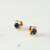 Gold Cloud Hand-Drawn Porcelain Stud Earrings