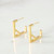 Brass Square Hoop Earrings