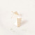 Pair of post-style earrings- approximately 1/2"gold-toned square that's folded, side view