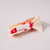 Side view showing depth and spring of Hand-Painted Red and white Koi-Shaped Hair Claw