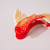 Detail of Hand-Painted Red and white Koi-Shaped Hair Claw