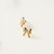 Pair of gold toned bow-shaped earrings shown side view