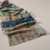 Monet Poplars, End of Autumn micromodal scarf, multicolored pastel tones, detail lying flat.