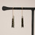 'BOOM' Black & Cream Hidden Word Earrings