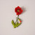 Embroidered & Beaded Field Poppy Pin