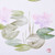 Zoomed in aspect of waterlilies tea towel showing a portion of the design.