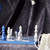 Side, zoomed-in view of board with chess set pieces on it.