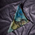 Square bandana featuring a full-bleed image of Dalí Soft Construction with Boiled Beans shown folded into a flat triangle