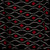 Detail of horizontal waves of red with white detail on black background