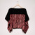 One Of A Kind Red & Black Geometric Shibori Top